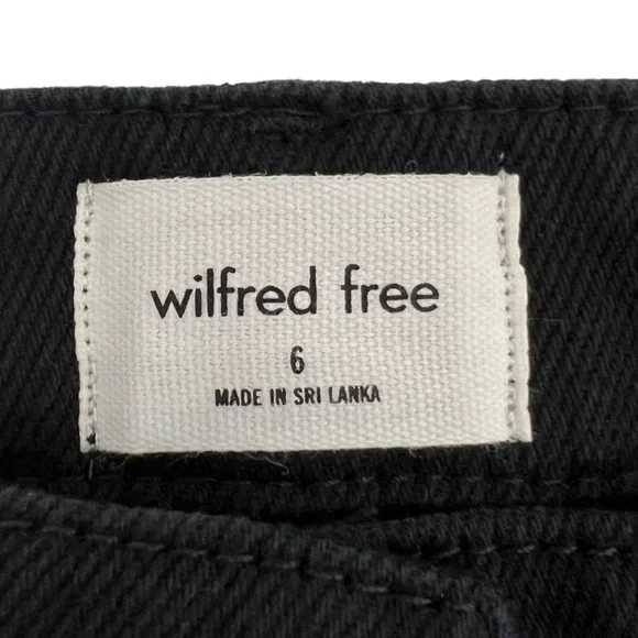 Aritzia Wilfred Free Twostep Flare Leg High Waisted Jeans Black Women’s Size 6 - Picture 10 of 13